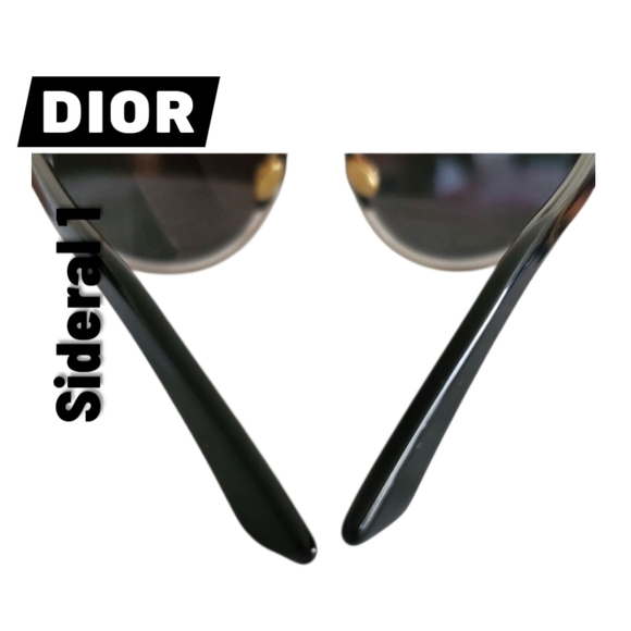 DIOR Black and Gold Sideral1 Round Frame J63Y1 Unisex Sunglasses main image 13